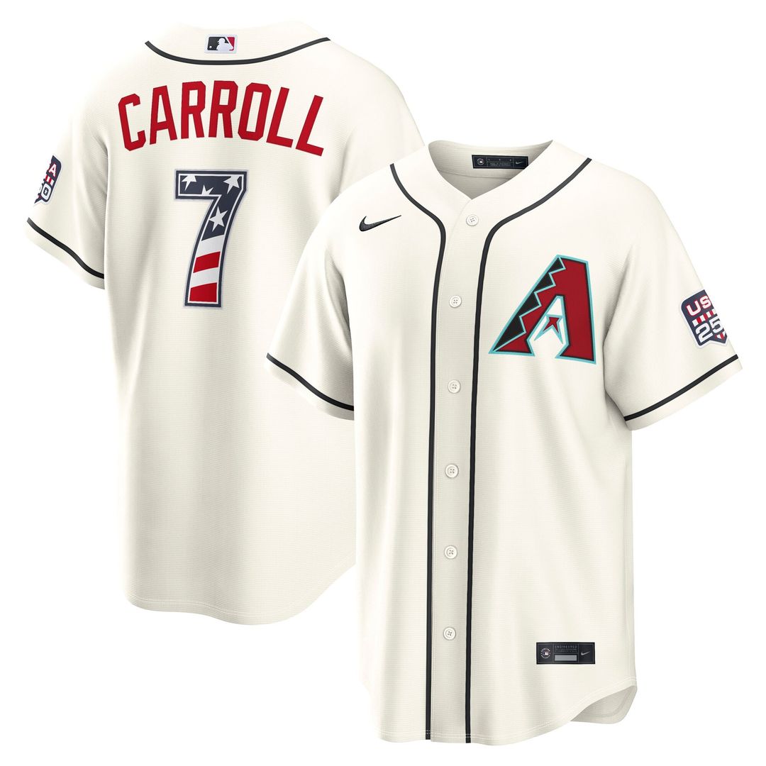Corbin Carroll Arizona Diamondbacks Nike USA 250 Fourth of July Home Stadium Jersey - Cream | MLB Fan Gear