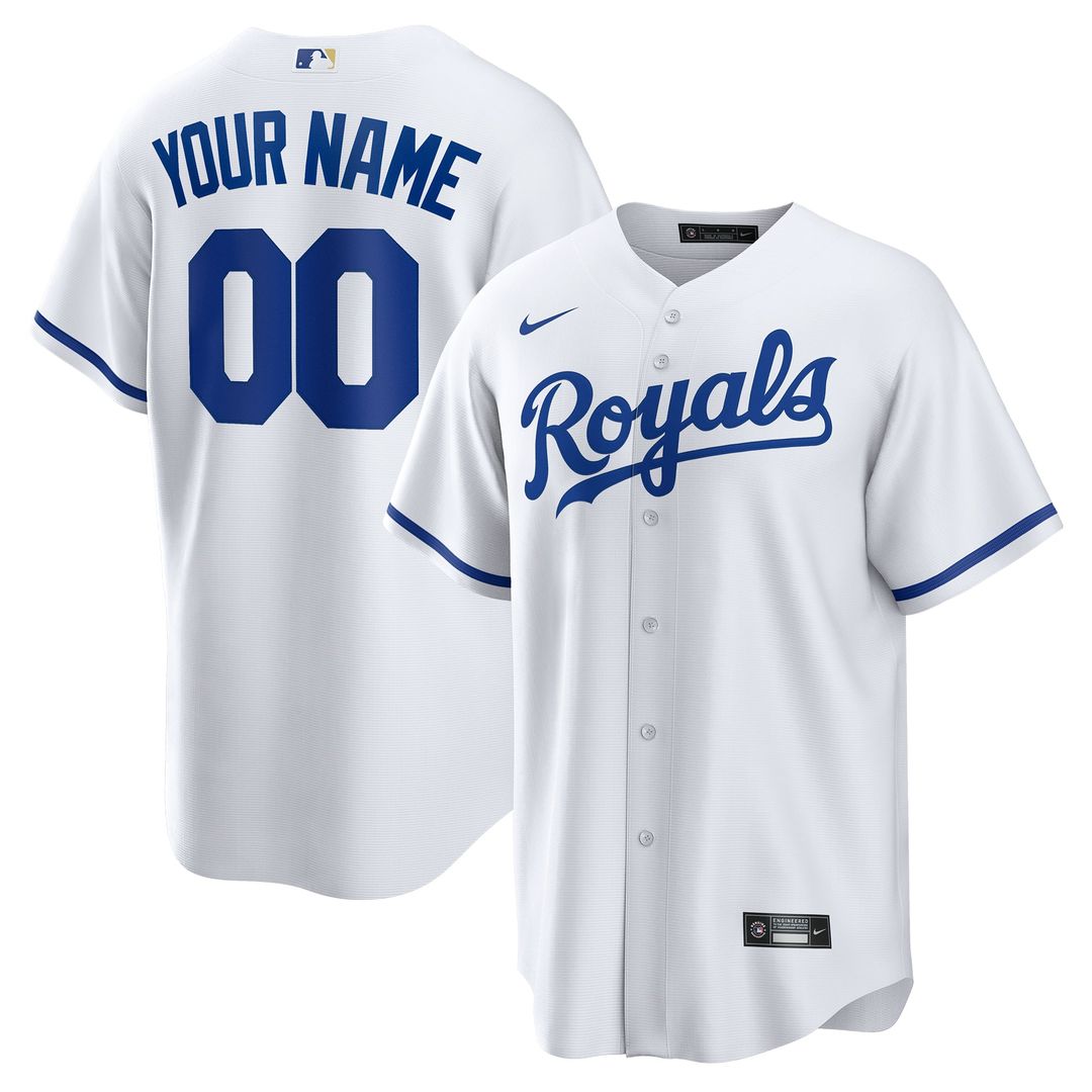 Kansas City Royals Nike Replica Custom Jersey - White | MLB Fan Gear