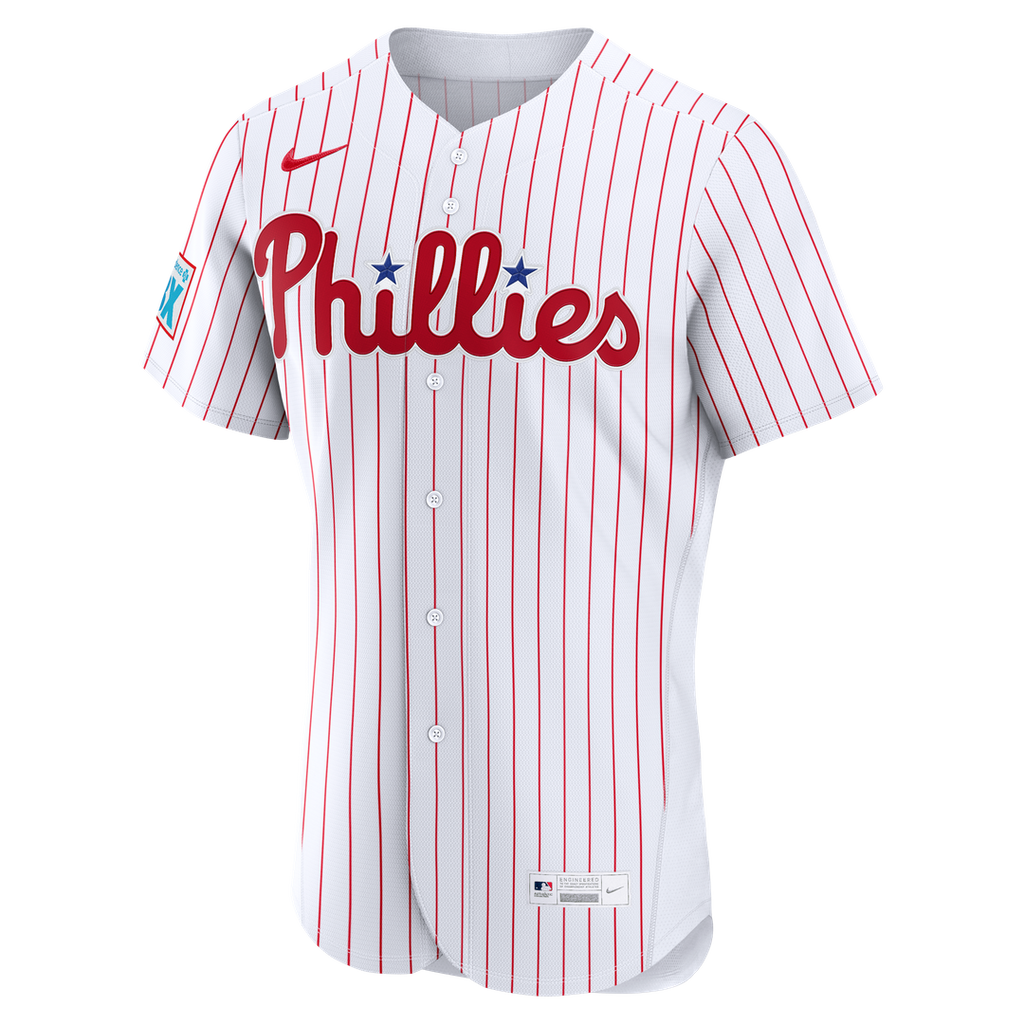 Bryce Harper Philadelphia Phillies Nike Home Authentic Sponsor Patch Jersey - White | MLB Fan Gear