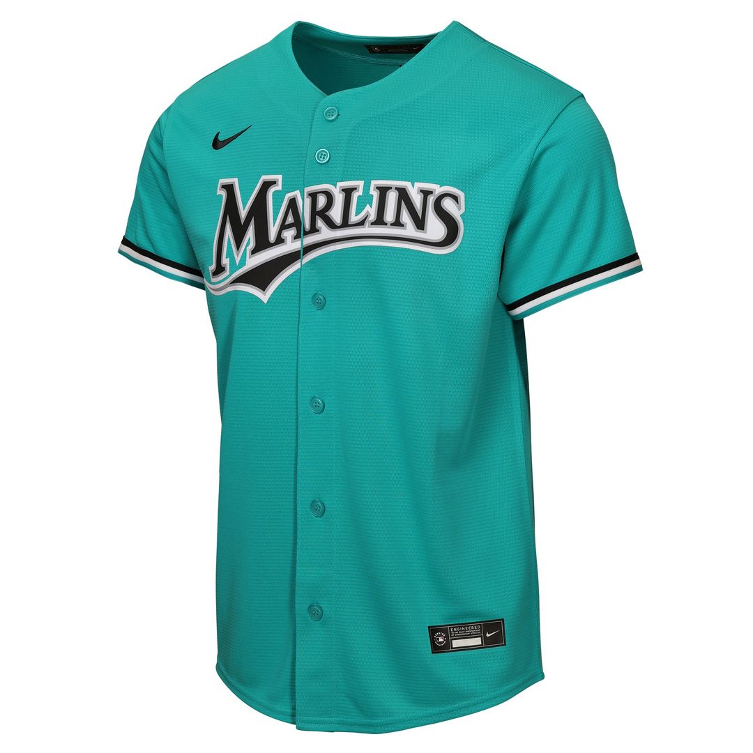 Miami Marlins Nike Youth Alternate Replica Jersey - Teal | MLB Fan Gear