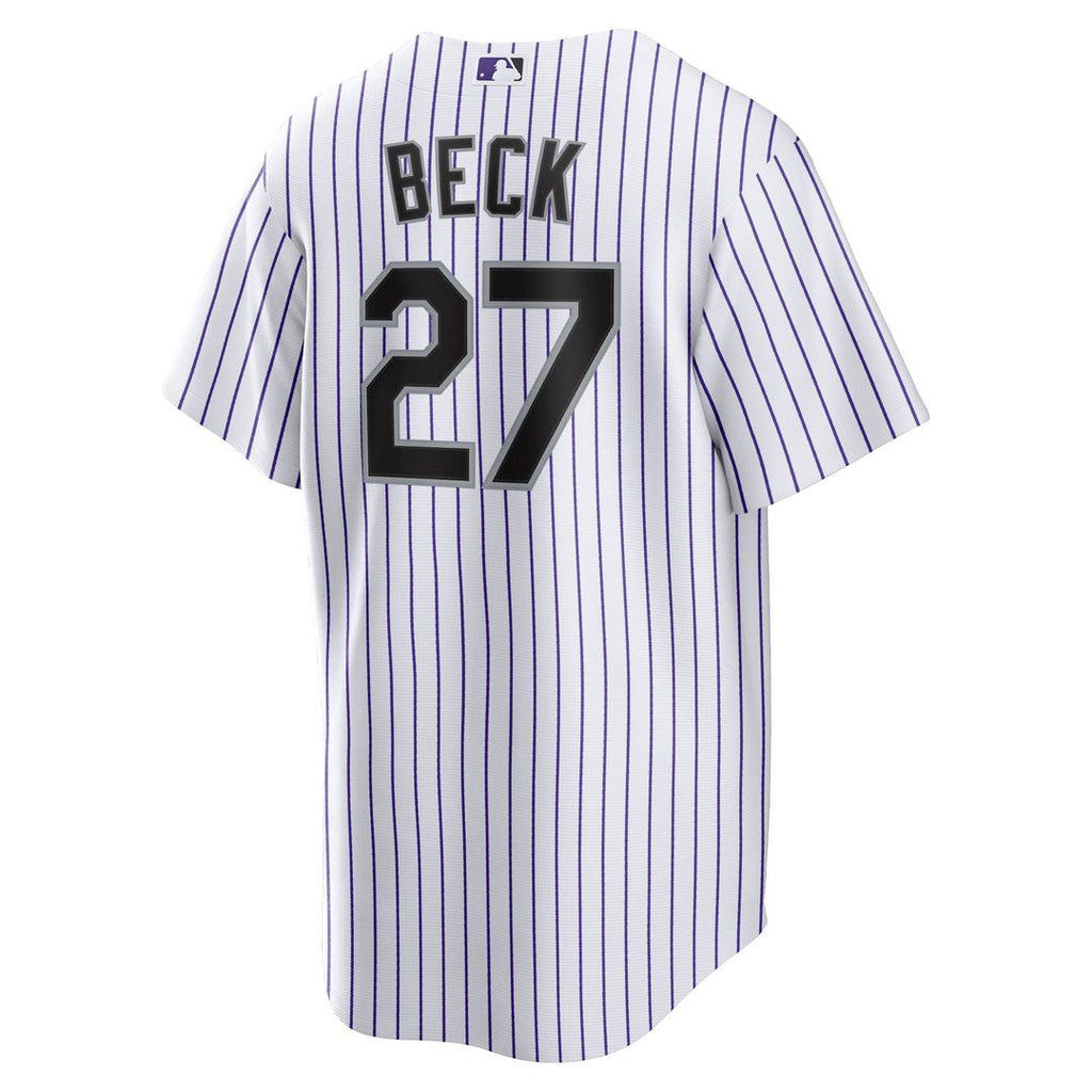 Jordan Beck Colorado Rockies Nike Home Replica Jersey - White | MLB Fan Gear