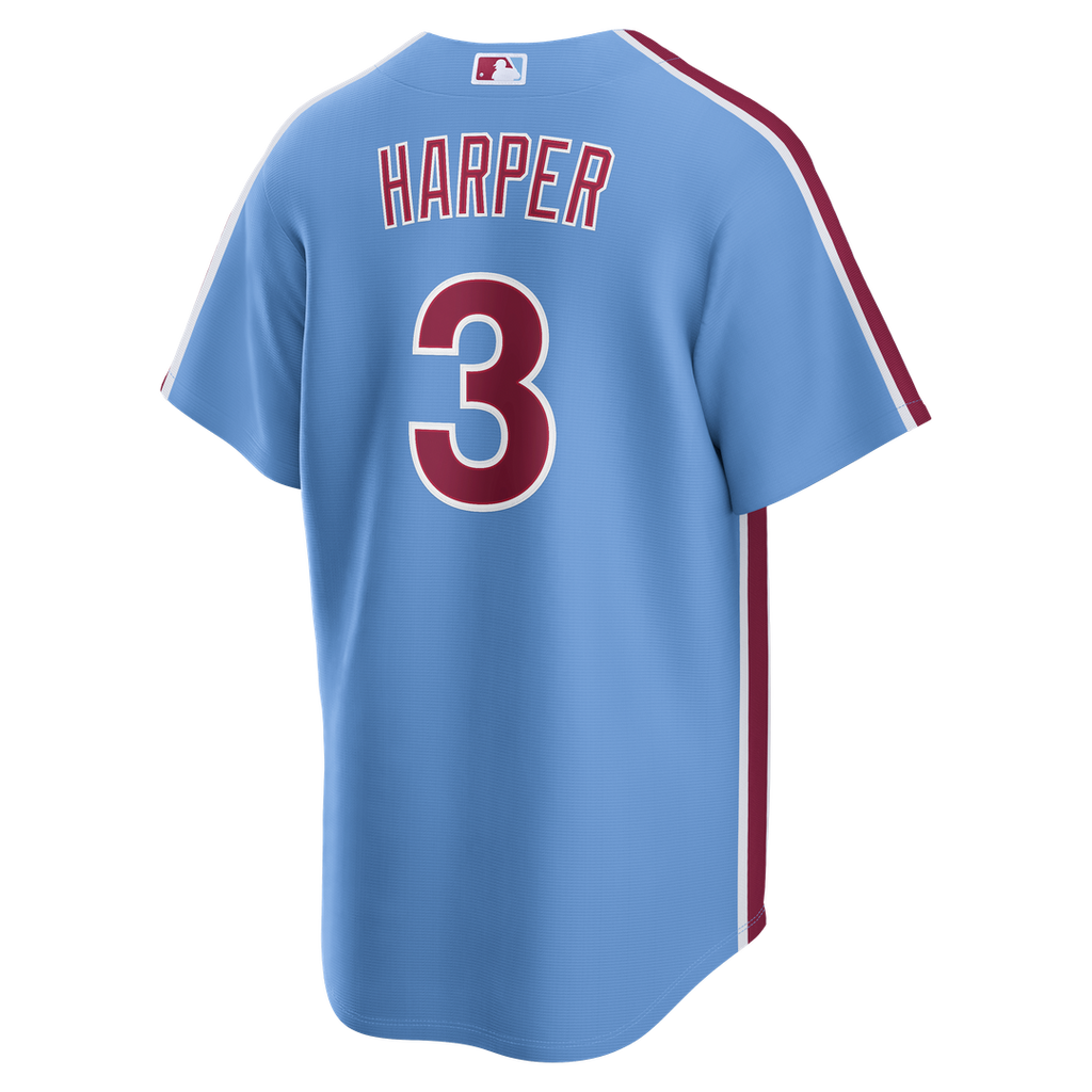 Bryce Harper Philadelphia Phillies Nike Alternate Replica Jersey - Light Blue | MLB Fan Gear