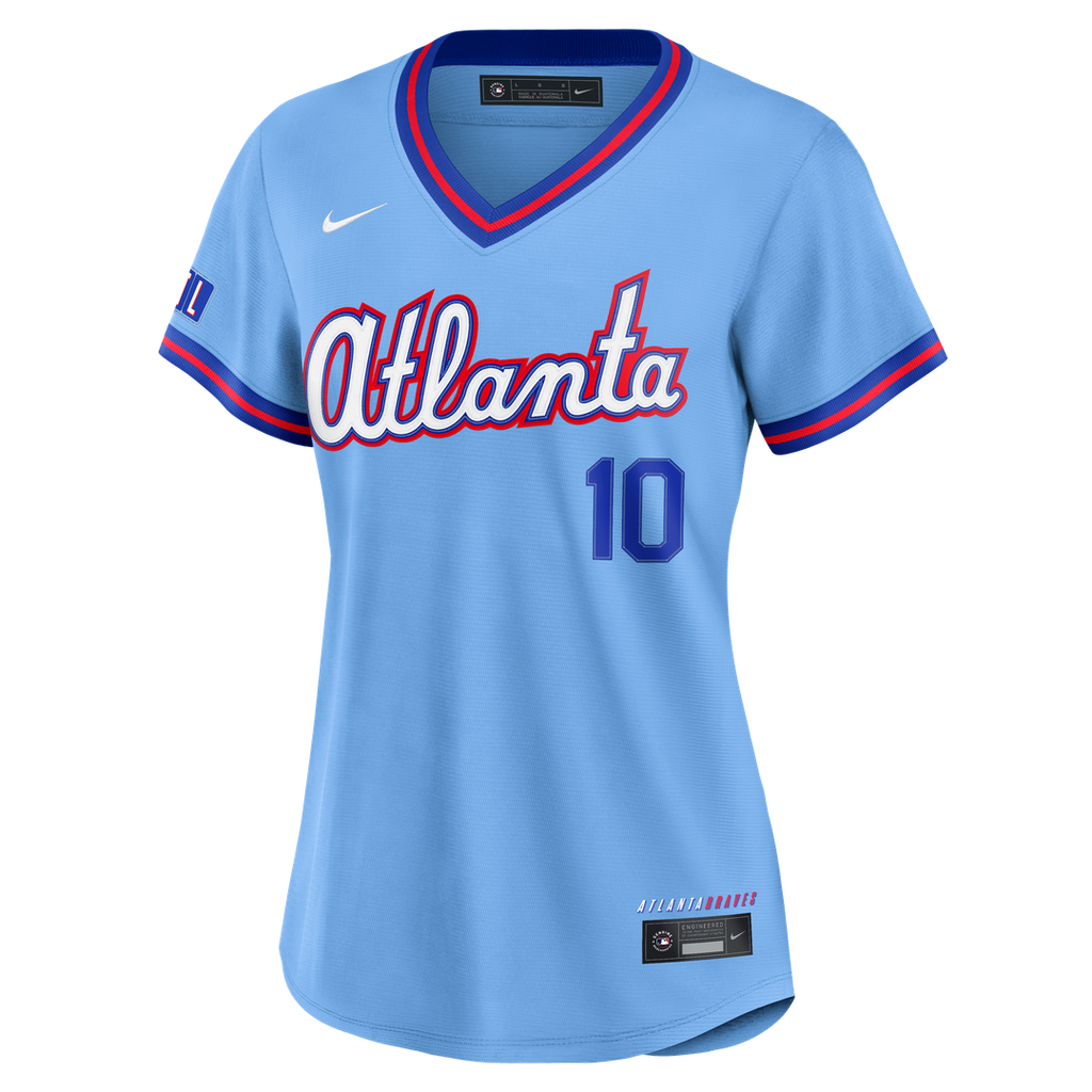 Chipper Jones Atlanta Braves Nike Women's 2026 City Connect Stadium Jersey - Powder Blue | MLB Fan Gear