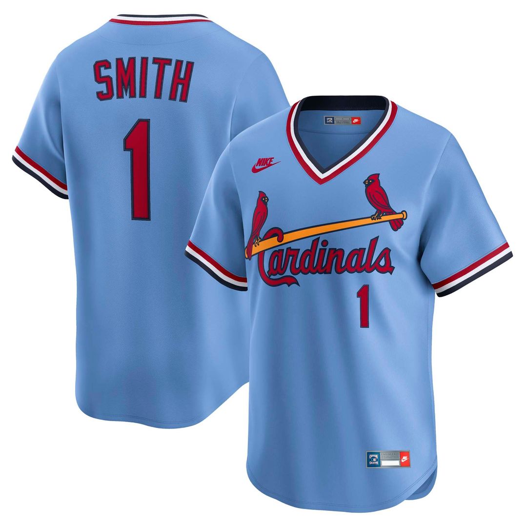 Ozzie Smith St. Louis Cardinals Nike Throwback Cooperstown Collection Limited Jersey - Blue | MLB Fan Gear