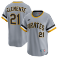 Roberto Clemente Pittsburgh Pirates Nike Throwback Cooperstown Collection Limited Jersey - Gray | MLB Fan Gear