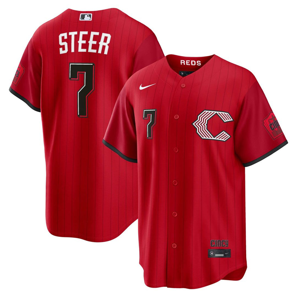Spencer Steer Cincinnati Reds Nike 2026 City Connect Stadium Jersey - Red | MLB Fan Gear