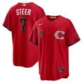 Spencer Steer Cincinnati Reds Nike 2026 City Connect Stadium Jersey - Red | MLB Fan Gear