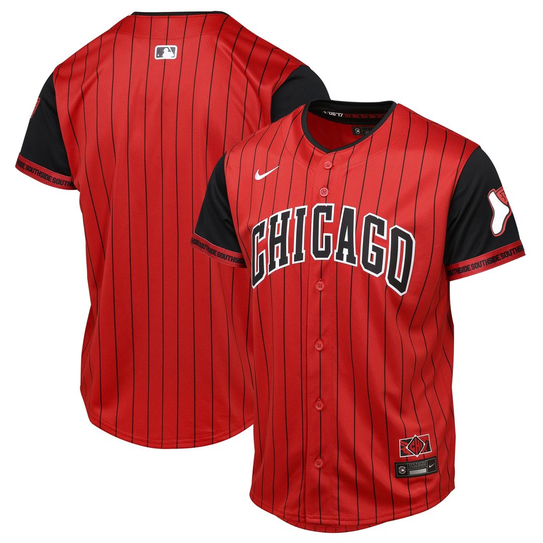 Chicago White Sox Youth 2025 City Connect Limited Jersey - Red/ Black | Outerstuff MLB Fan Gear