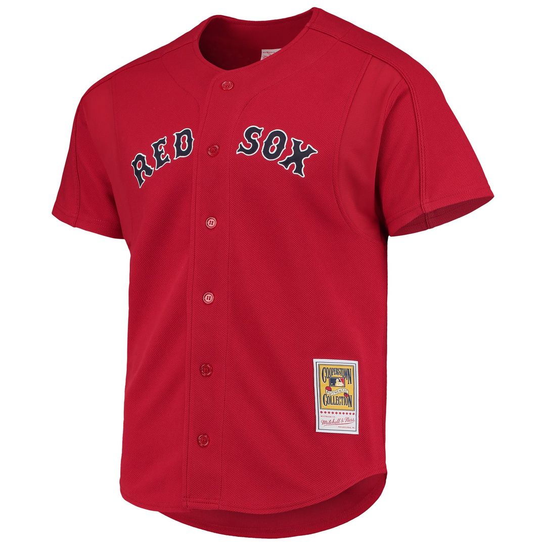 David Ortiz Boston Red Sox Mitchell & Ness Cooperstown Collection Mesh Batting Practice Button-Up Jersey - Red | MLB Fan Gear