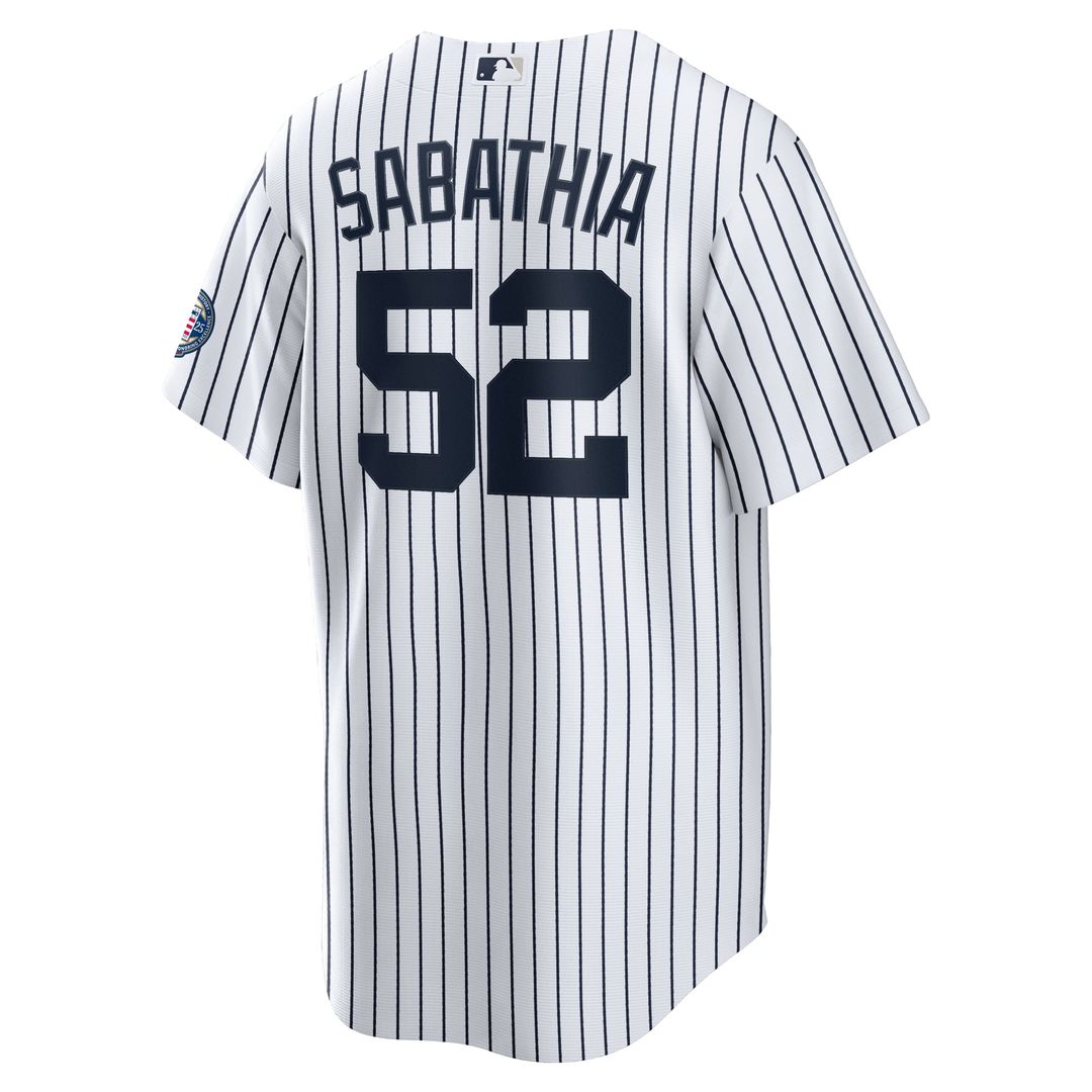CC Sabathia New York Yankees Nike 2025 Baseball Hall of Fame Name & Number Retired Replica Jersey - White | MLB Fan Gear