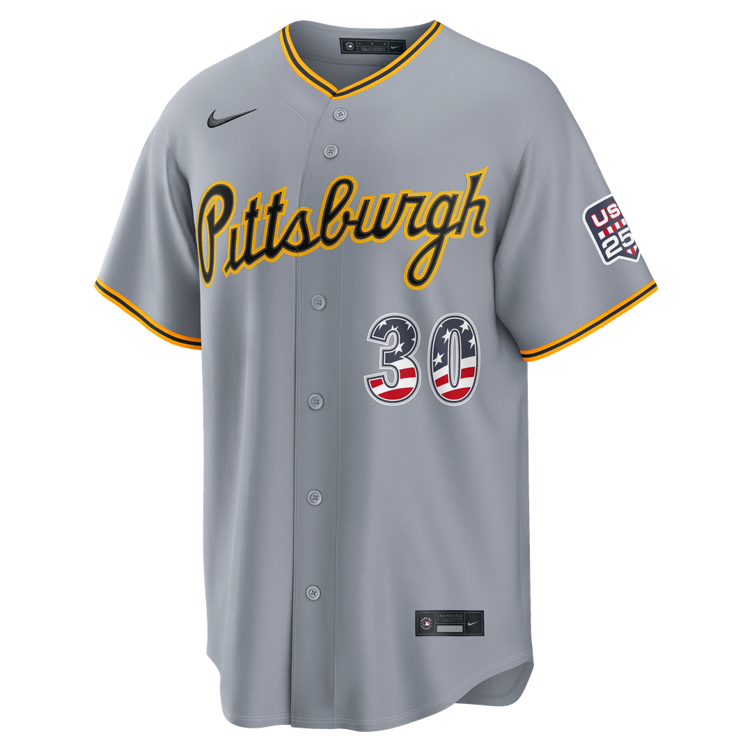 Paul Skenes Pittsburgh Pirates Nike USA 250 Fourth of July Road Stadium Jersey - Gray | MLB Fan Gear