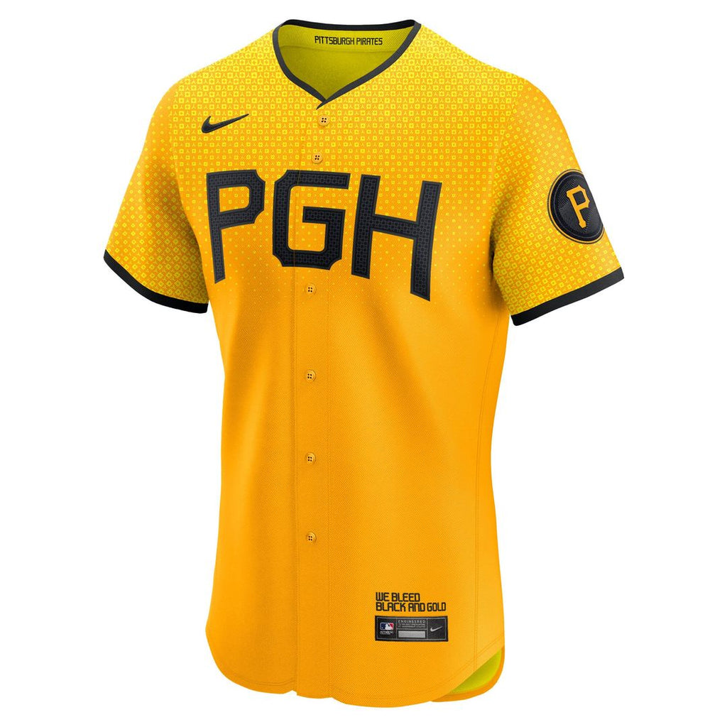 Pittsburgh Pirates Nike City Connect Elite Jersey - Gold | MLB Fan Gear