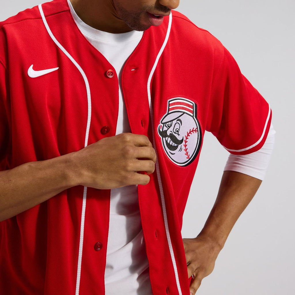 Cincinnati Reds Nike Alternate Authentic Team Logo Jersey - Scarlet | MLB Fan Gear