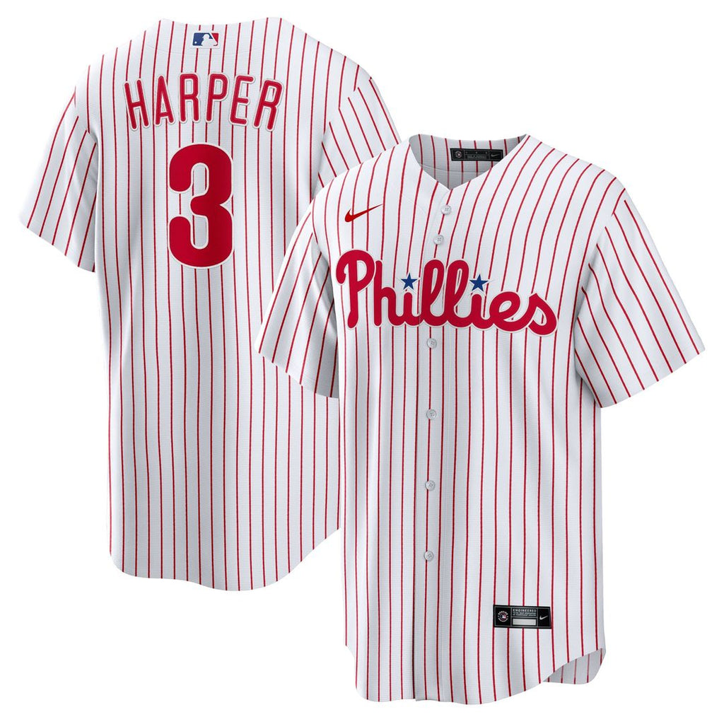 Bryce Harper Philadelphia Phillies Nike Home Replica Player Name Jersey - White | MLB Fan Gear