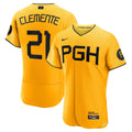 Roberto Clemente Pittsburgh Pirates Nike City Connect Authentic Player Jersey - Gold | MLB Fan Gear