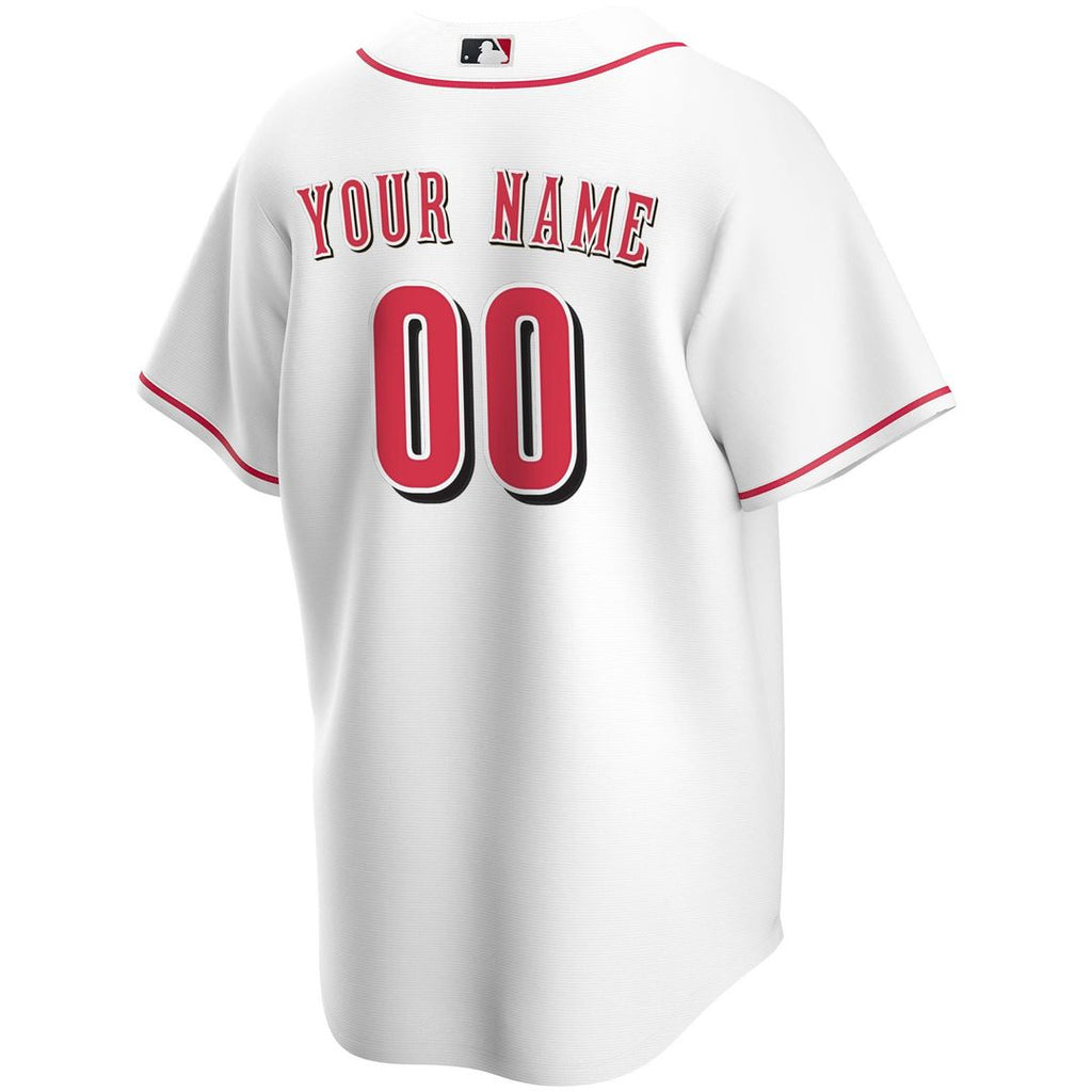 Cincinnati Reds Nike Home Replica Custom Jersey - White | MLB Fan Gear