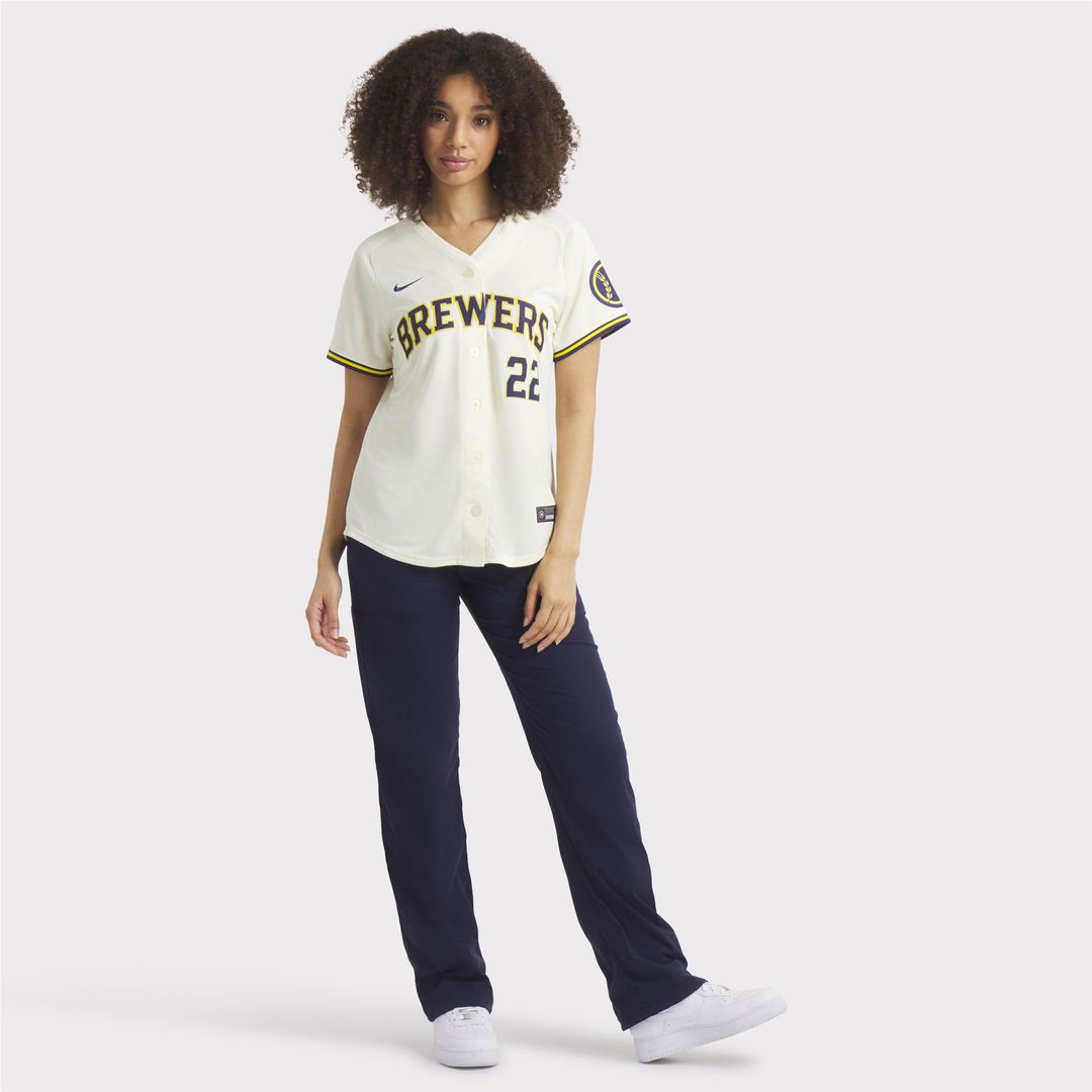Christian Yelich Milwaukee Brewers Nike Women's Home Limited Player Jersey - Cream | MLB Fan Gear