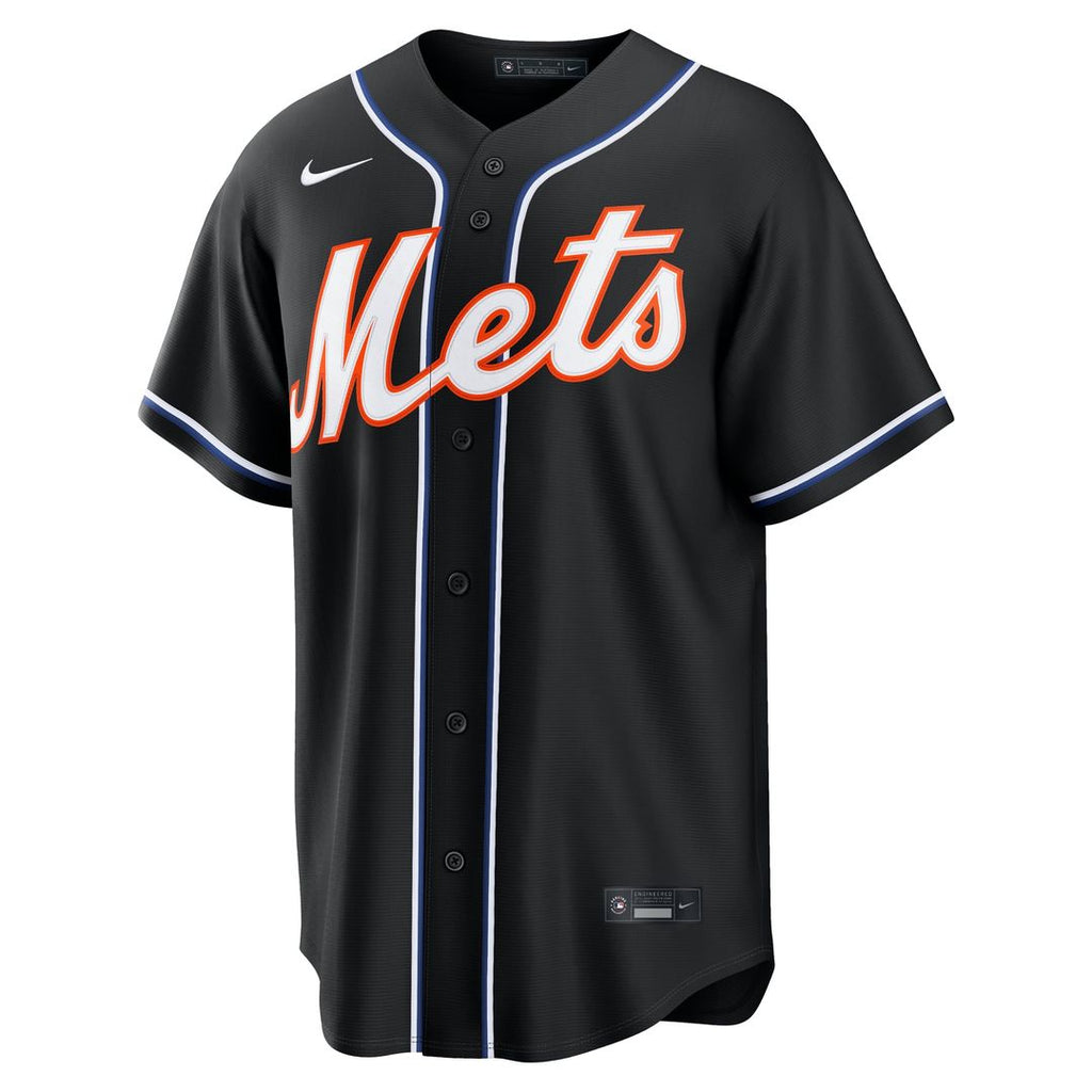 Francisco Lindor New York Mets Nike Fashion Replica Black Out Jersey | MLB Fan Gear