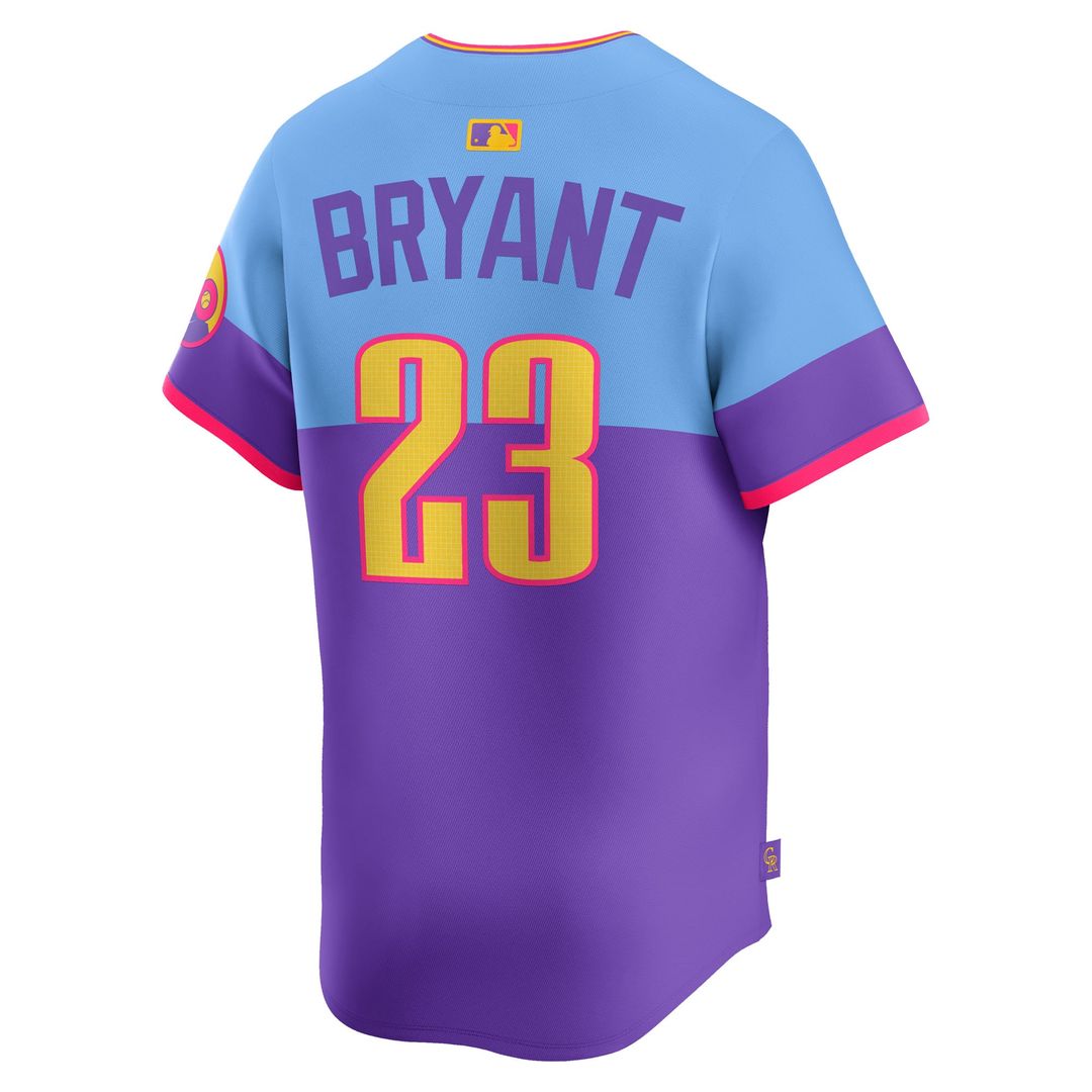 Kris Bryant Colorado Rockies Nike 2025 City Connect Limited Player Jersey - Purple/ Light Blue | MLB Fan Gear