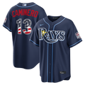 Junior Caminero Tampa Bay Rays Nike USA 250 Fourth of July Road Stadium Jersey - Navy | MLB Fan Gear