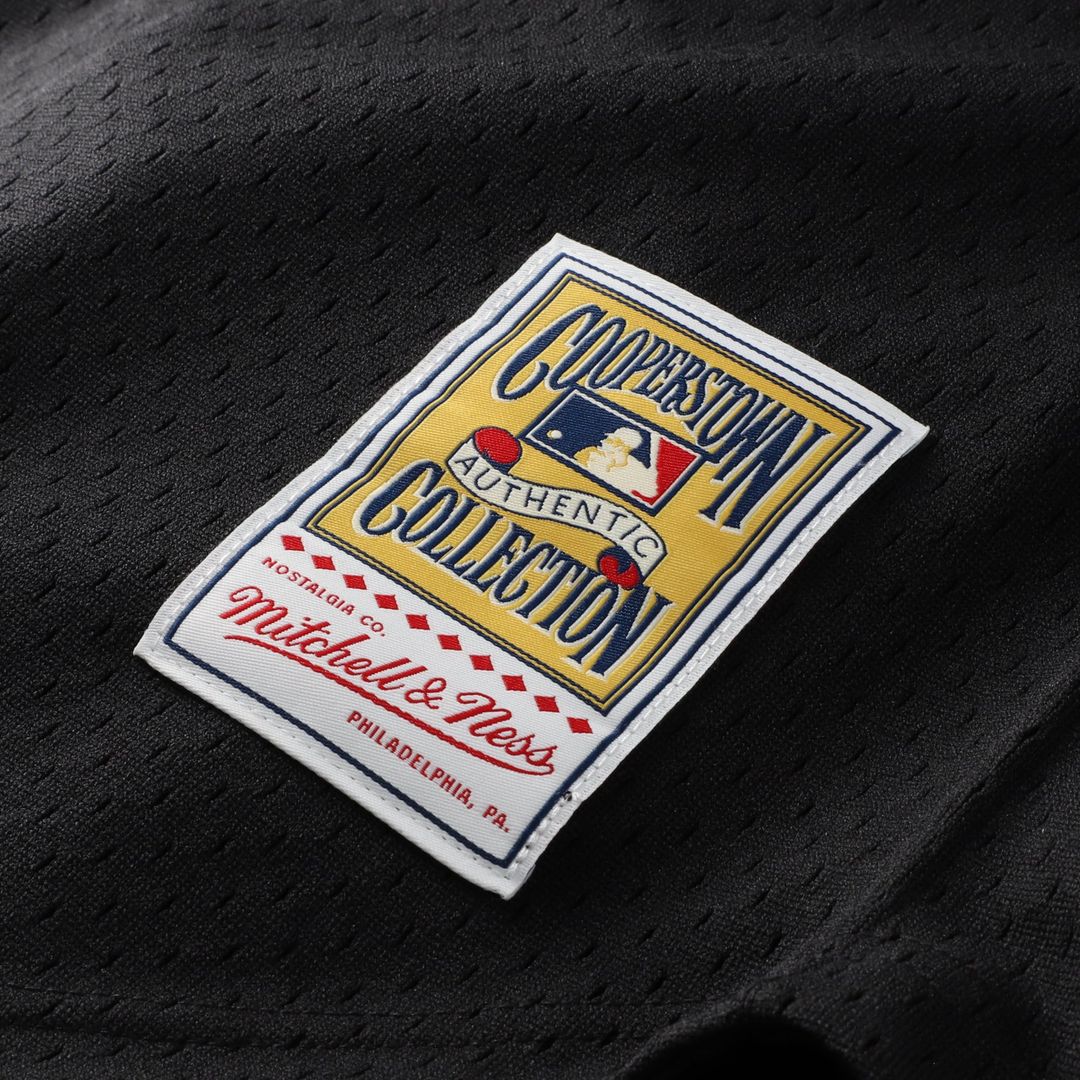 Ken Griffey Jr. Cincinnati Reds Mitchell & Ness Cooperstown Collection Mesh Batting Practice Button-Up Jersey - Black | MLB Fan Gear