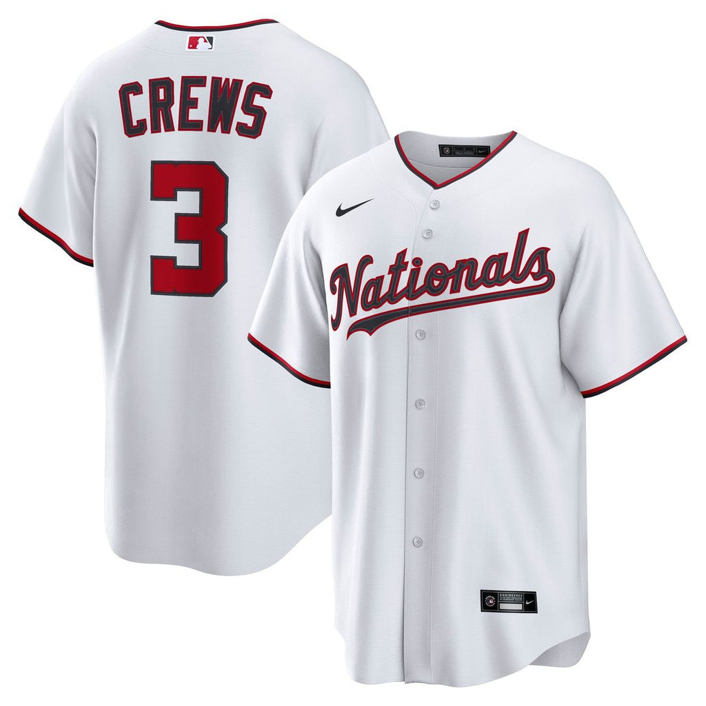 Dylan Crews Washington Nationals Nike Home Replica Jersey - White | MLB Fan Gear