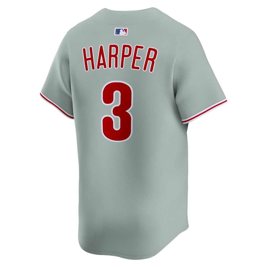 Bryce Harper Philadelphia Phillies Nike Road Limited Player Jersey - Gray | MLB Fan Gear