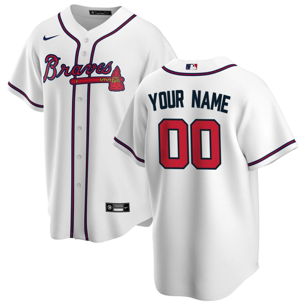 Atlanta Braves Nike Home Replica Custom Jersey - White | MLB Fan Gear