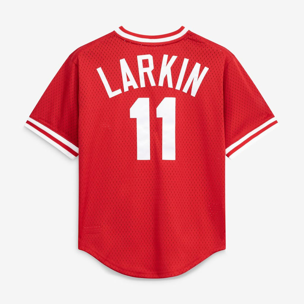 Barry Larkin Cincinnati Reds Mitchell & Ness Authentic Batting Practice Jersey - Red | MLB Fan Gear