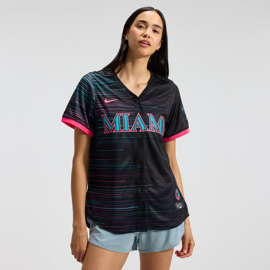 Miami Marlins Nike Women's 2025 City Connect Limited Jersey - Black | MLB Fan Gear
