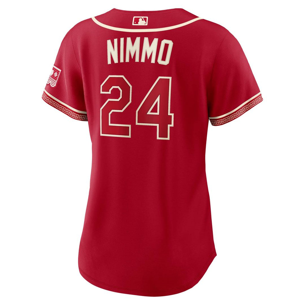 Brandon Nimmo Texas Rangers Nike Women's 2026 City Connect Stadium Jersey - Red | MLB Fan Gear