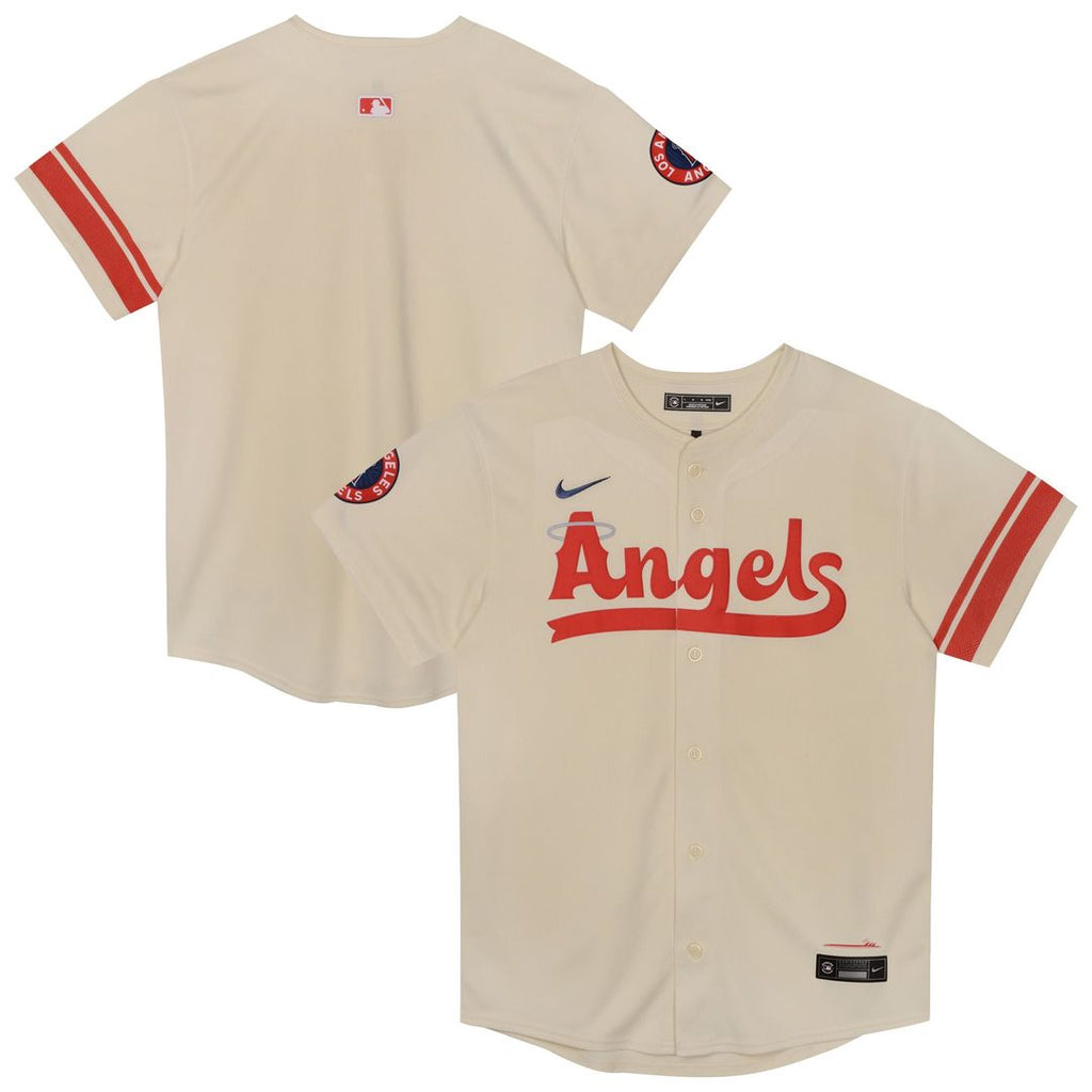 Los Angeles Angels Nike Preschool City Connect Jersey - Cream | MLB Fan Gear