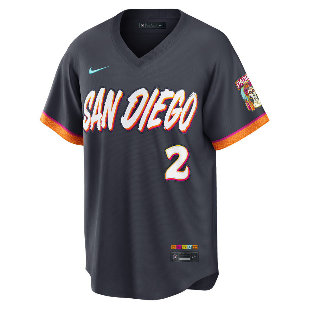 Xander Bogaerts San Diego Padres Nike 2026 City Connect Stadium Jersey - Obsidian | MLB Fan Gear