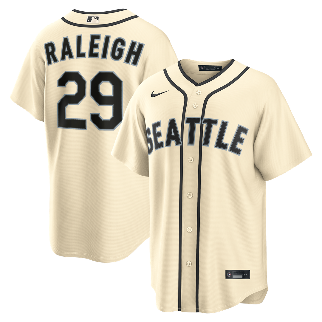 Cal Raleigh Seattle Mariners Nike Alternate Replica Jersey - Cream | MLB Fan Gear