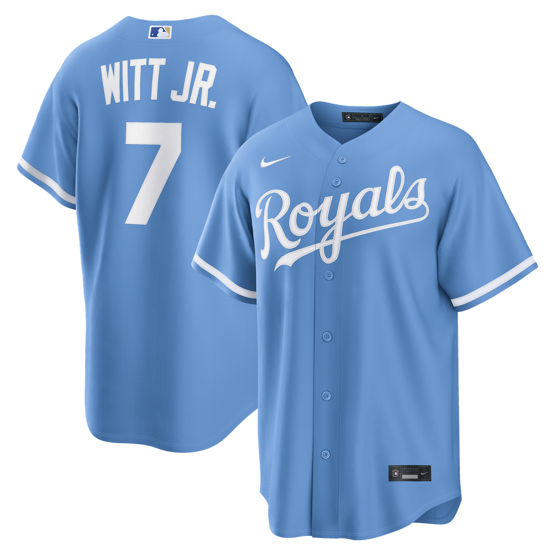 Bobby Witt Jr. Kansas City Royals Nike Alternate Replica Jersey - Light Blue | MLB Fan Gear