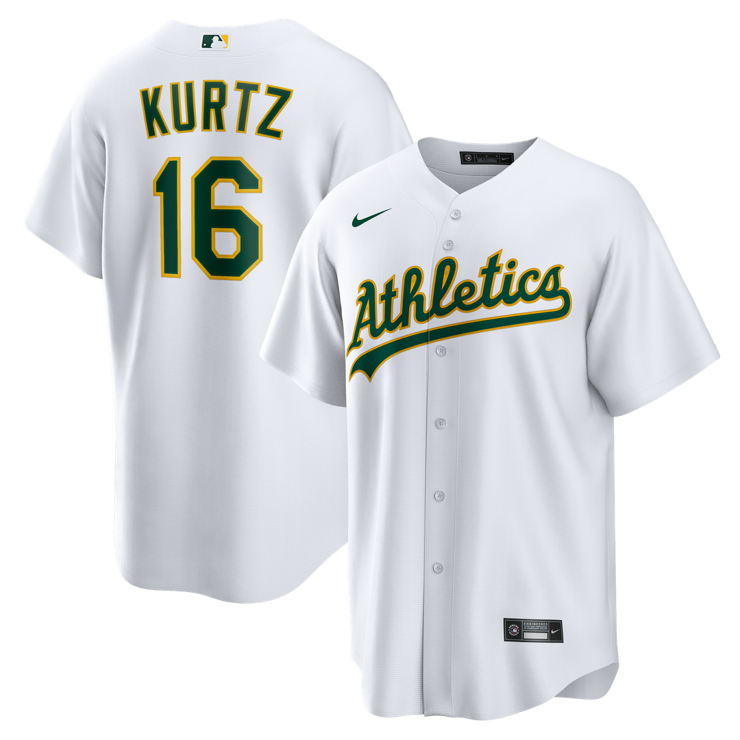 Nick Kurtz Athletics Nike Home Replica Player Jersey - White | MLB Fan Gear