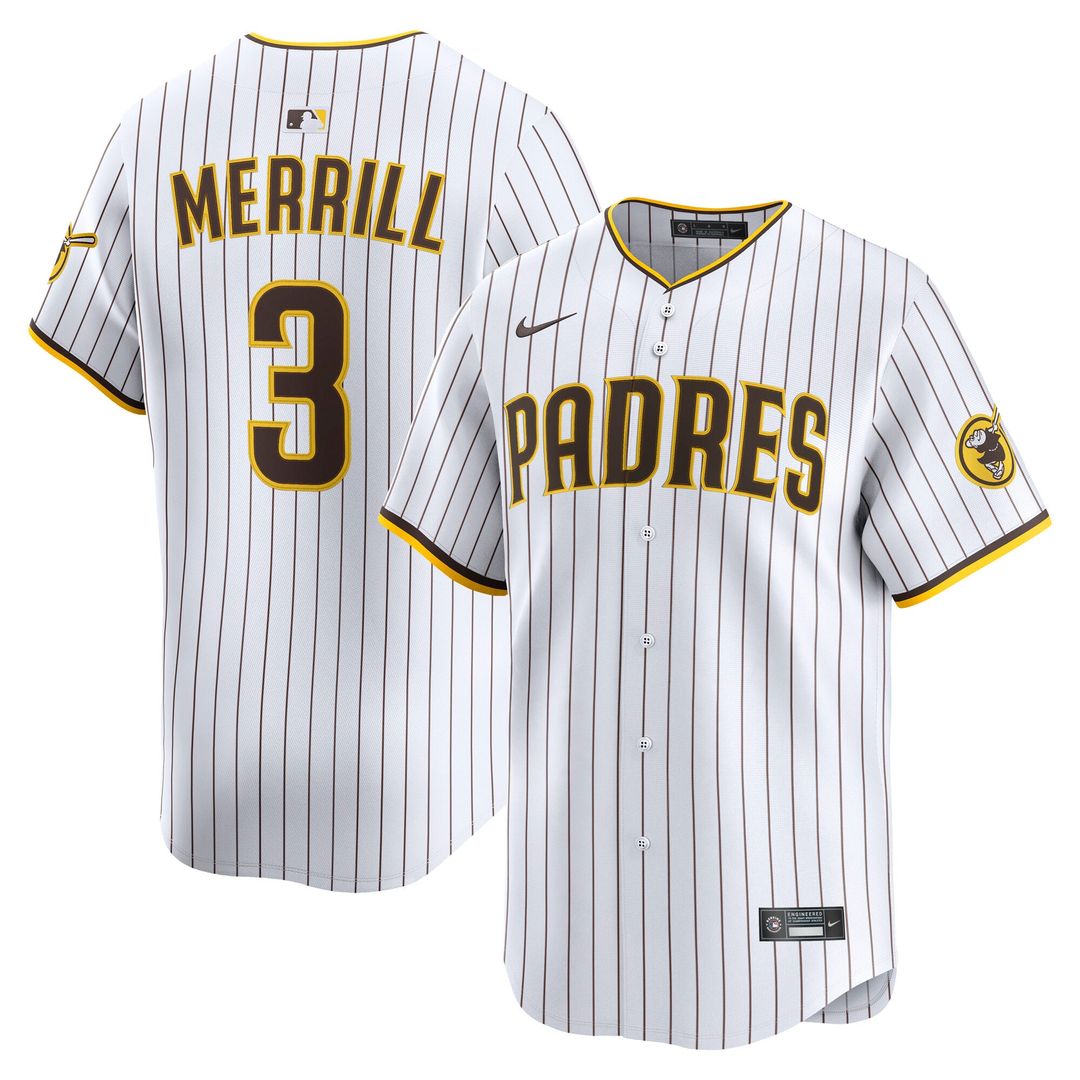 Jackson Merrill San Diego Padres Nike Home Limited Player Jersey - White | MLB Fan Gear
