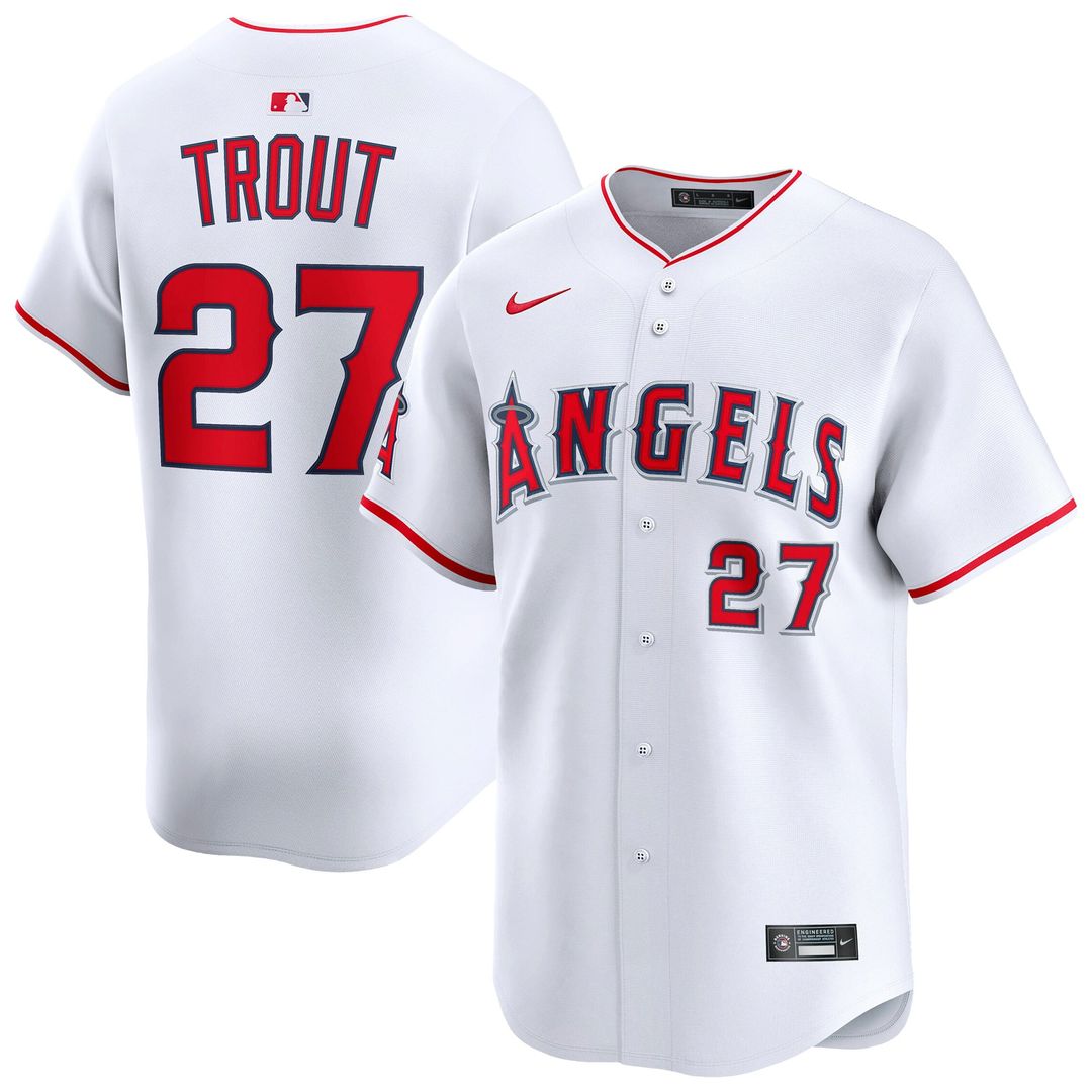 Mike Trout Los Angeles Angels Nike Home Limited Player Jersey - White | MLB Fan Gear