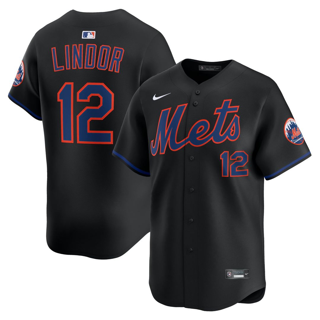 Francisco Lindor New York Mets Nike Alternate Limited Jersey - Black | MLB Fan Gear