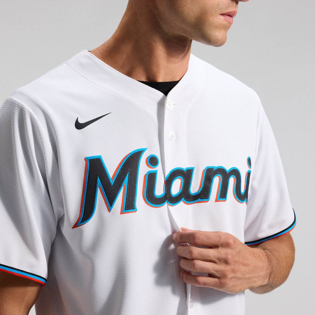 Miami Marlins Nike Home Replica Team Jersey - White | MLB Fan Gear