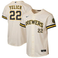 Christian Yelich Milwaukee Brewers Nike Youth Home Stadium Jersey - Cream | MLB Fan Gear