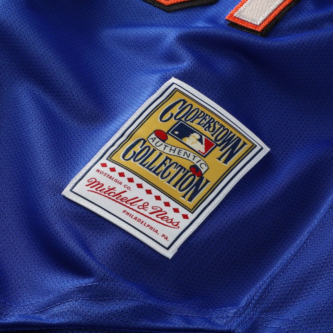 Mike Piazza New York Mets Mitchell & Ness Cooperstown Collection Mesh Batting Practice Button-Up Jersey - Orange | MLB Fan Gear