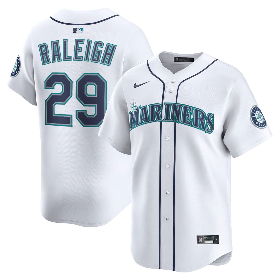 Cal Raleigh Seattle Mariners Nike Home Limited Player Jersey - White | MLB Fan Gear