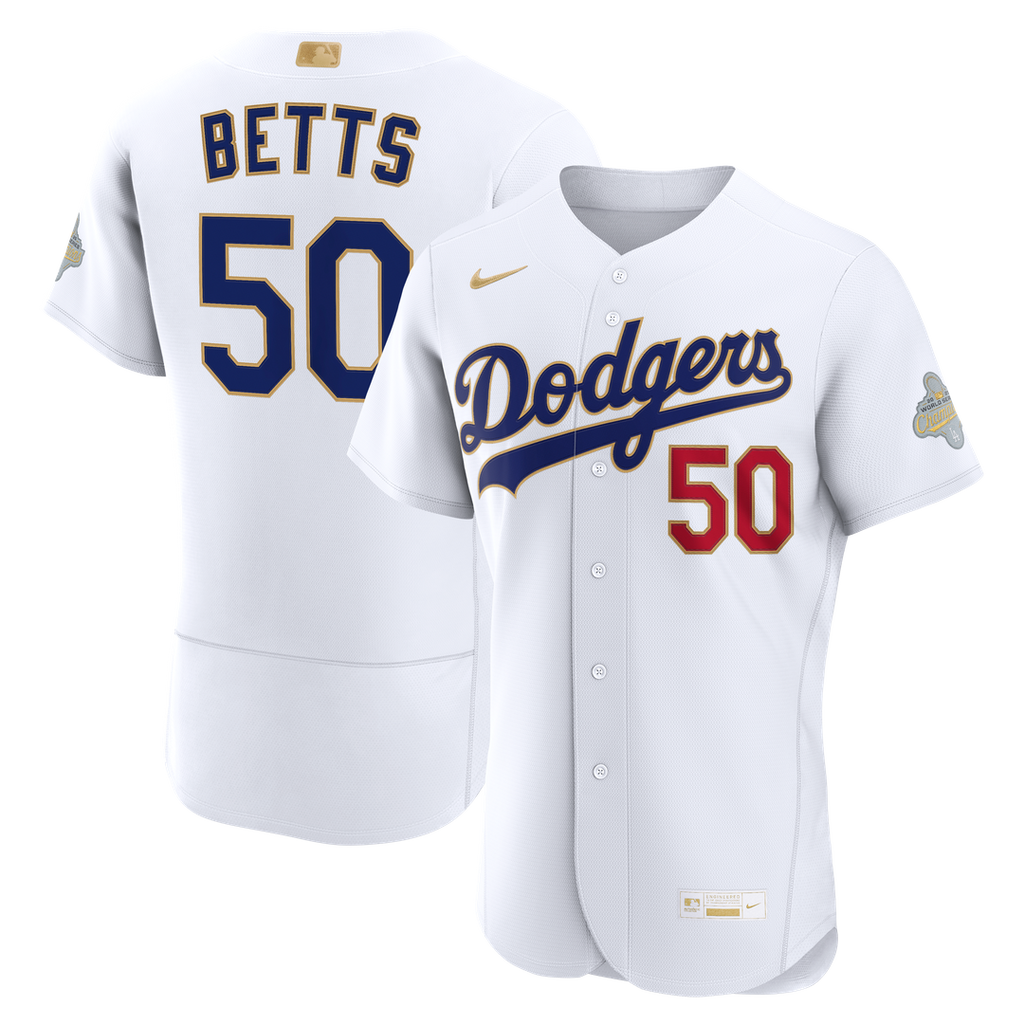 Mookie Betts Los Angeles Dodgers Nike 2026 Gold Collection Authentic Jersey - White | MLB Fan Gear