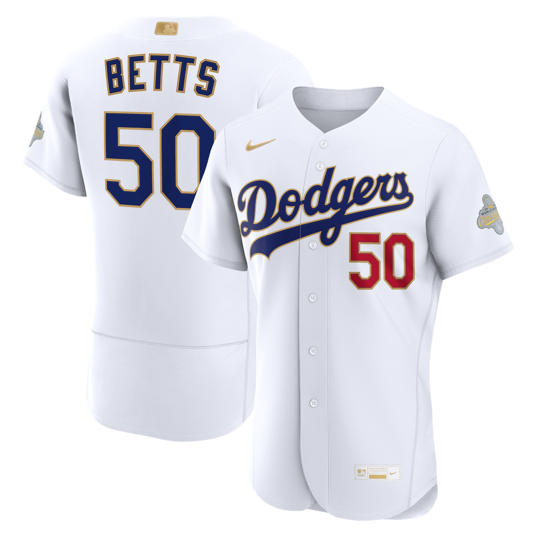 Mookie Betts Los Angeles Dodgers Nike 2026 Gold Collection Authentic Jersey - White | MLB Fan Gear