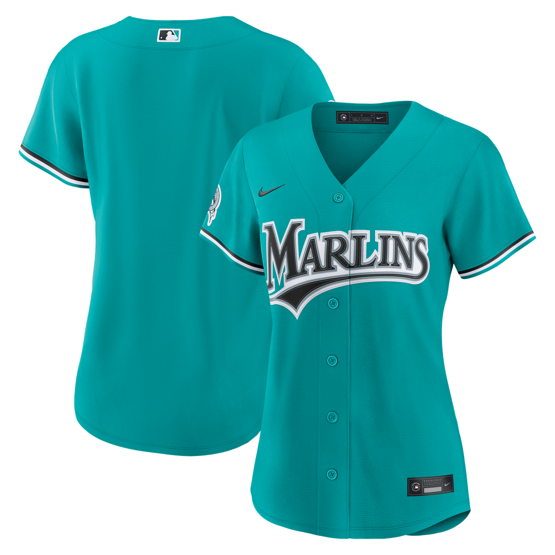 Miami Marlins Nike Women's Alternate Stadium Jersey - Teal | MLB Fan Gear