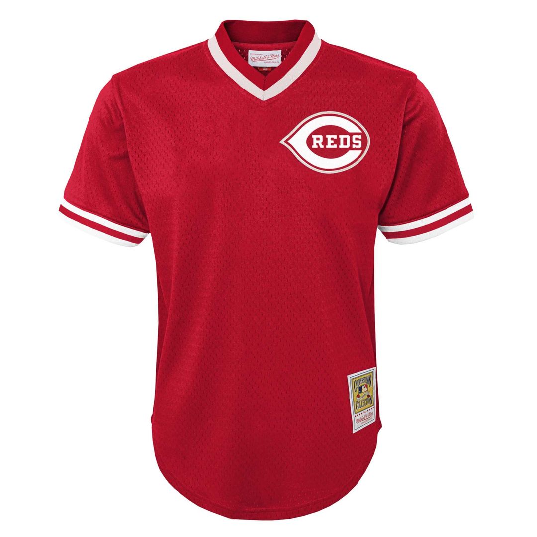 Johnny Bench Cincinnati Reds Mitchell & Ness Youth Cooperstown Collection Mesh Batting Practice Jersey - Red | MLB Fan Gear