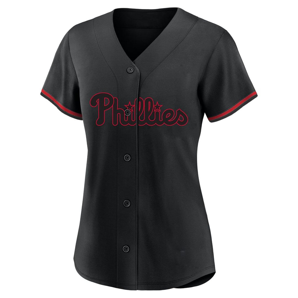 Bryce Harper Philadelphia Phillies Profile Women's Plus Size Player Name & Number Fashion Jersey - Black | MLB Fan Gear
