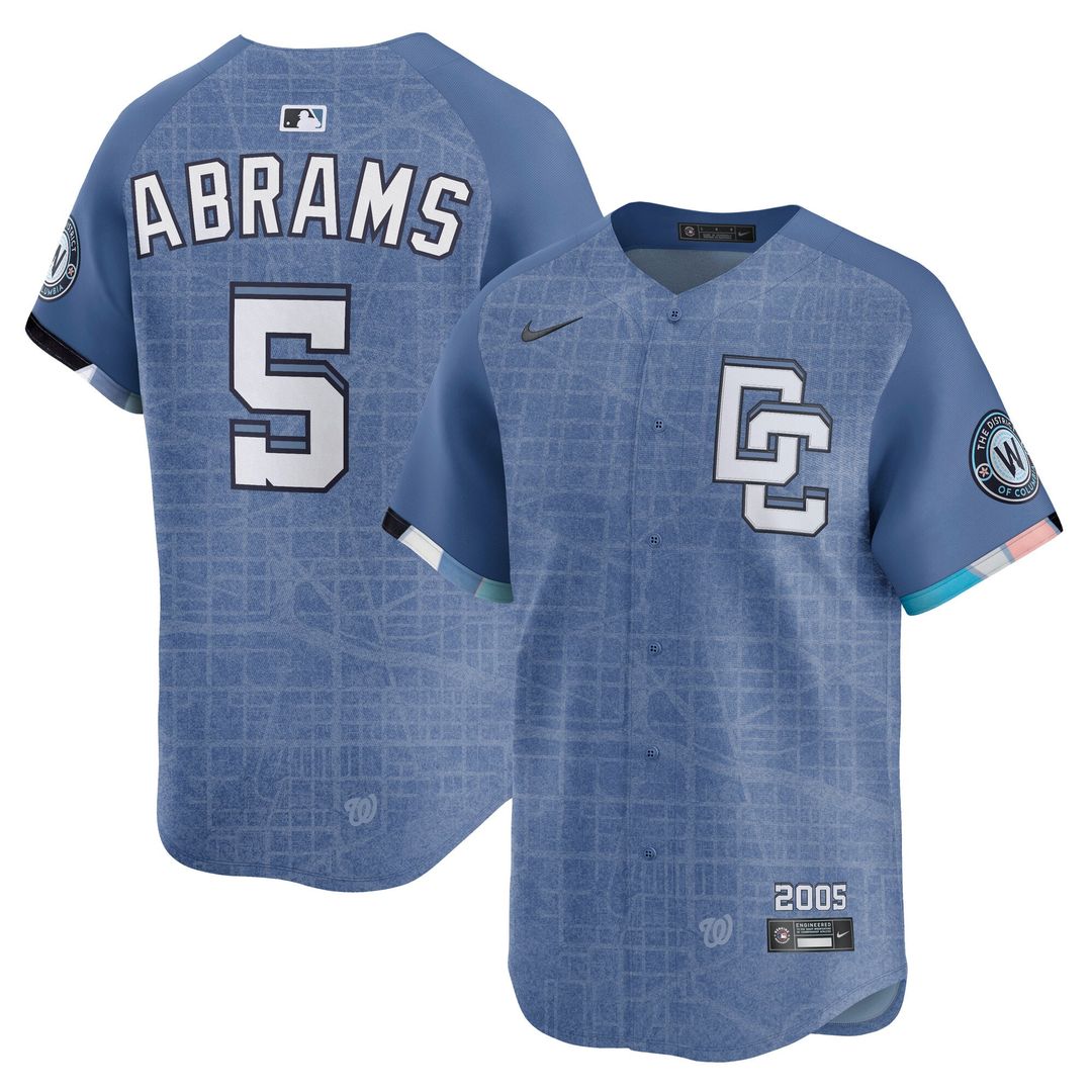 CJ Abrams Washington Nationals Nike 2025 City Connect Limited Jersey - Blue | MLB Fan Gear
