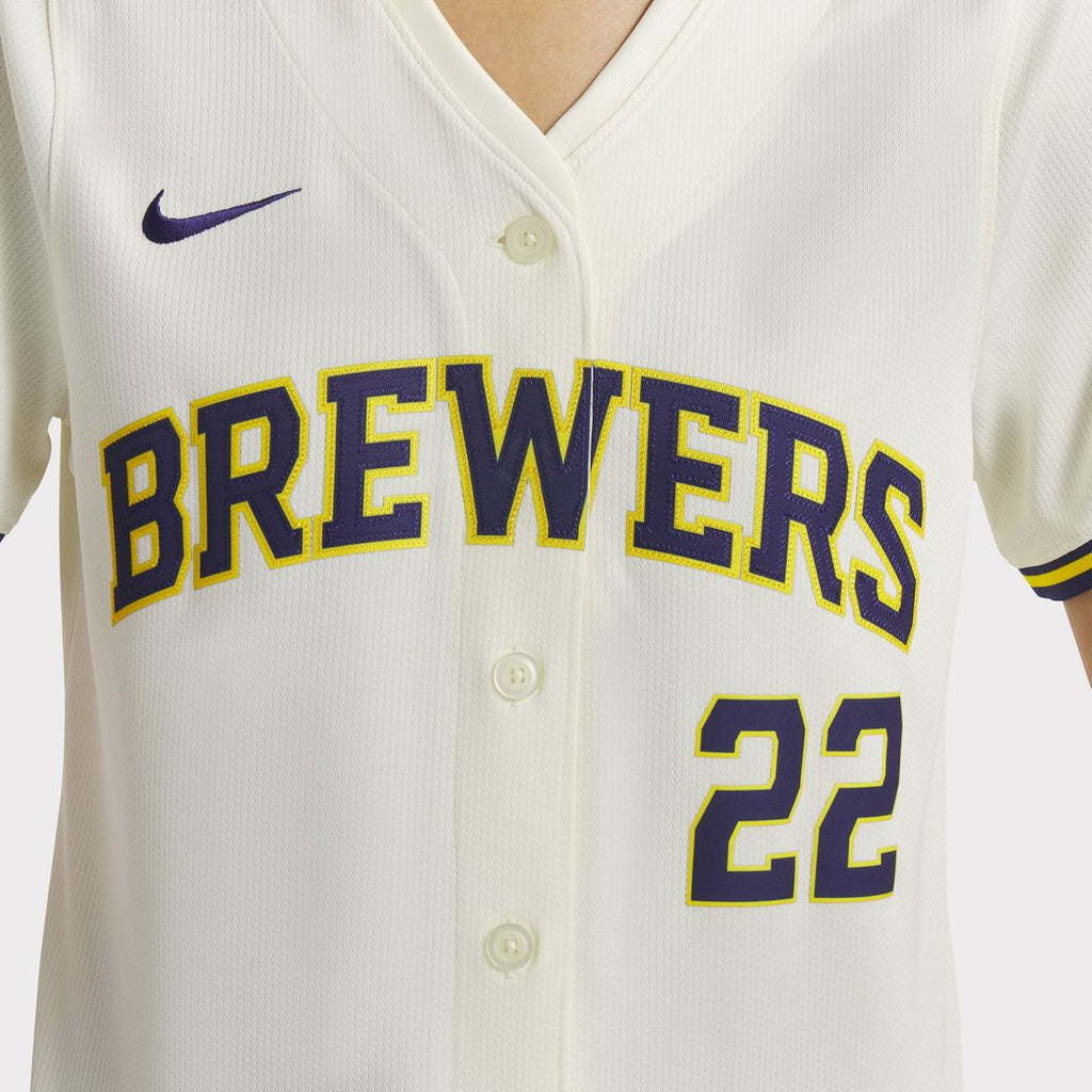 Christian Yelich Milwaukee Brewers Nike Women's Home Limited Player Jersey - Cream | MLB Fan Gear